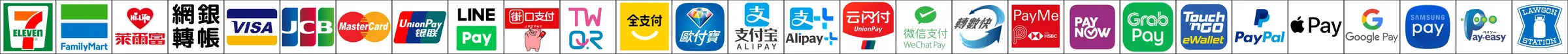 支援的付款方式