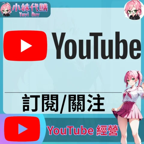 YouTube（訂閱追蹤 粉絲增長）【虛擬服務】